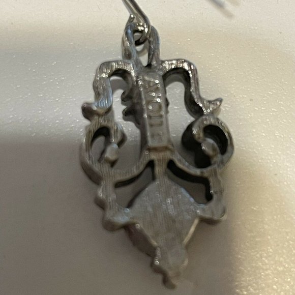 avon open work silver tone faux turquise hematite - Picture 4 of 5